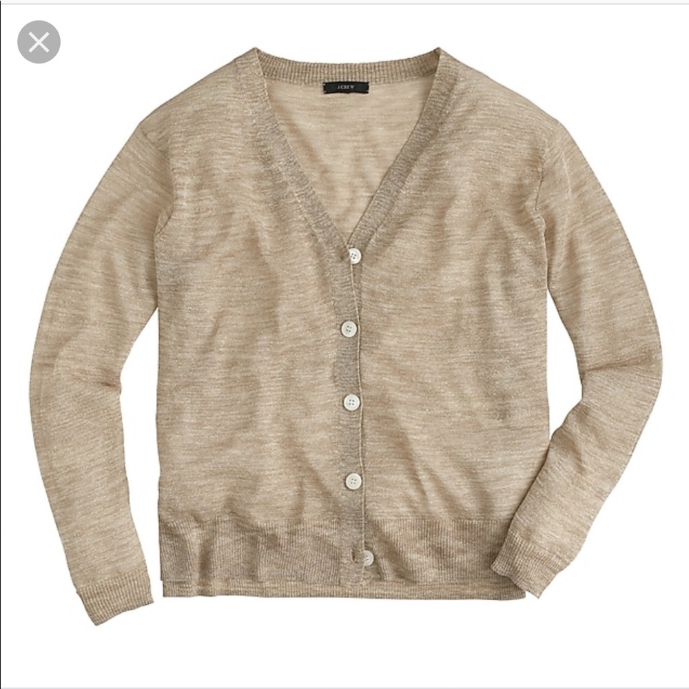 J. Crew Space-Dyed V-neck Cardigan Sweater